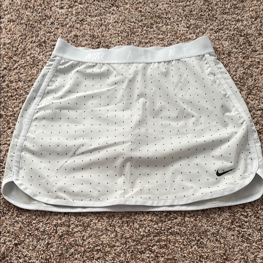 Nike White Skirt with Black Dotted Design
